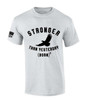 Stronger Than Yesterday Born Again men's Christian tee - design view 3