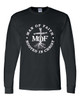 Man of Faith Rooted in Christ men's Christian long sleeve tee - front graphic