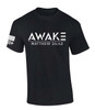 Awake Matthew 24:42 Scripture men's Christian tee - front graphic