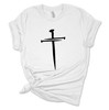 Womens Christian Tshirt Nail Cross Jesus Christian Short Sleeve T-shirt Graphic Tee