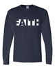 Faith Block Letters Jesus men's Christian long sleeve tee - design view 4