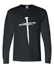 Mens Christian Tshirt Nail Cross Christian Long Sleeve T-shirt Graphic Tee