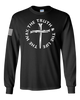 Jesus The Way The Truth The Life John 14:6 Scripture Nail men's Christian long sleeve tee - front graphic