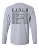 Mens Christian Tshirt Bible Numbers Scripture Long Sleeve T-shirt