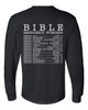 Mens Christian Tshirt Bible Numbers Scripture Long Sleeve T-shirt