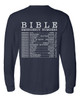 Mens Christian Tshirt Bible Numbers Scripture Long Sleeve T-shirt