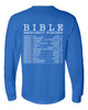 Mens Christian Tshirt Bible Numbers Scripture Long Sleeve T-shirt