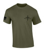 Redeemed Nail Cross Crest Design Jesus men's Christian tee - design view 3
