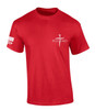 Redeemed Nail Cross Crest Design Jesus men's Christian tee - design view 6