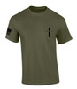 John 3:16 Simple Cross Crest Design men's Christian tee - design view 3