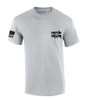 Iron Sharpens Iron Metal Logo Crest Design Proverbs 27:17 men's Christian tee - design view 6