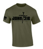 John 3:16 For God So Loved The World Nail Cross Jesus men's Christian tee - front graphic