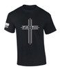 Simple Faith Cross Jesus Christ men's Christian tee - front graphic