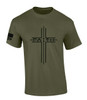 Simple Faith Cross Jesus Christ men's Christian tee - design view 4