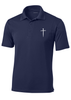 Trenz Shirt Company Mens Christian Polo Embroidered Nail Cross Golf Polo