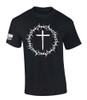 Trenz Shirt Company Mens Christian Tshirt Cross Within Crown of Thorns Jesus Short Sleeve T-shirt