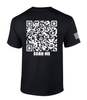 You Are Stronger Than Your Struggles QR Code men's Christian tee - front graphic