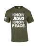 Know Jesus Know Peace men's Christian tee - design view 5