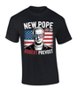 New Pope Leo XIV Robert Prevost Design men's Christian tee - front graphic