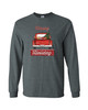 Happy Holidays Holly Jolly Truck Christmas men's Christian long sleeve tee - design view 12