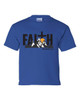 Faith Scenic Mountain and Cross Youth Kids Christian T-shirt Graphic Tee