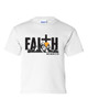 Faith Scenic Mountain and Cross Youth Kids Christian T-shirt Graphic Tee