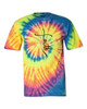 Script Faith Cross Tie Dye men's Christian tee - design view 4