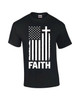 Faith Cross American Flag men's Christian tee - design view 4