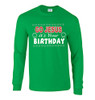 Go Jesus It's Your Birthday Ugly Christmas Sweater Irish Green men's Christian long sleeve tee - front graphic