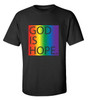 God Is Hope Block men's Christian tee - front graphic