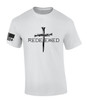 Redeemed Cross Nails American Flag Sleeve men's Christian tee - design view 7