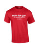Work for God The Benefits are Great Black men's Christian tee - design view 14