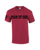 Man of God Dad Father Grandpa Mens Christian American Flag Sleeve T-shirt Graphic Tee