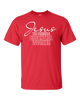 Jesus the Original Essential Worker men's Christian tee - front graphic