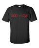 God=Love men's Christian tee - front graphic