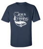 Even Jesus Has A Fishing Story men's Christian tee - design view 14