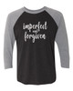 Unisex Adult Imperfect and Forgiven Raglan Short Sleeve T-shirt