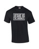 Jesus is The Answer Christain Black men's Christian tee - design view 3
