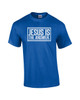 Jesus is The Answer Christain Black men's Christian tee - design view 4