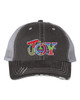 Women's Merry Christmas Holiday Distressed Trucker Hat