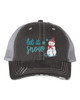 Women's Merry Christmas Holiday Distressed Trucker Hat