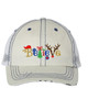 Women's Merry Christmas Holiday Distressed Trucker Hat