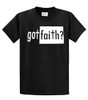 Got Faith? Plain & Simple Black men's Christian tee - front graphic