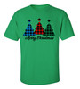 Merry Christmas Buffalo Plaid Trees men's Christian tee - design view 3