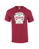 Catch Up with Jesus Heather Red men's Christian tee - design view 5