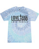 Love God Love People Christian Unisex Tee Ladies Design Short Sleeve Tie Dye T-shirt