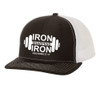 Christian Iron Sharpens Iron Proverbs 27:17 Dumbell Weight Mens Embroidered Mesh Back Trucker Hat