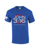 John 3:16 For God So Loved The World Scripture men's Christian tee - design view 3