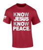 Know Jesus Know Peace men's Christian tee - design view 16
