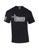 Forgiven Cross Jesus men's Christian tee - front graphic